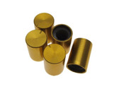 Aluminum Knob Cap for 6mm Knurled Shaft Pot 10*15mm - Golden - Pack of 5  