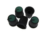 Knob Cap for 6mm Knurled Shaft Potentiometers Pot - Green - Pack of 5 S  
