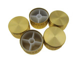 Aluminum Knob Cap for 6mm Knurled Shaft Pot 15*17mm - Golden - Pack of 5  