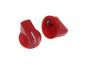 6mm Hole Dia Knurled Knob Cap for Rotary Potentiometer - Red - Pack of 5  