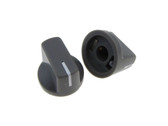 6mm Hole Dia Knurled Knob Cap for Rotary Potentiometer - Grey - Pack of 5  