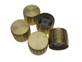 Aluminum Knob Cap for 6mm Knurled Shaft Pot 21*17mm - Golden - Pack of 5  