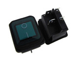 4-Pin 16A 125VAC Waterproof Rocker Switch On-Off Panel Mount Snap-In - Green  