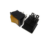 4-Pin 20A 250V SPST Rocker Boat Switch On-On - Panel Mount Snap-In  