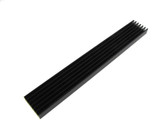 100x14x6mm Heat Sink Top Mount - Black  