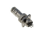 HQ 3 Contacts 3-Pin Aviation Plug Connector - M12 - Panel Mount Flange  