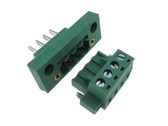HQ 4-Pin 5.08mm Screw Terminal Block Plug Shrouded Flange - Panel Mount  