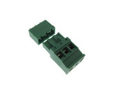 HQ 3POS 5.08mm Screw Terminal Block Plug w/ Header Free Hanging Vertical 2ERJKA  