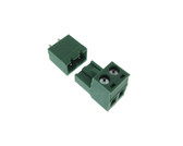 HQ 2POS 5.08mm Screw Terminal Block Plug w/ Header Free Hanging Vertical - 2PCS  