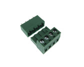 HQ 4POS 5.08mm Screw Terminal Block Plug w/ Header Free Hanging Vertical 2ERJVC  