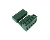 HQ 5POS 5.08mm Screw Terminal Block Plug w/ Header Free Hanging Vertical 2ERJVC  