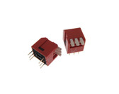 3 Position DIP Switch 2.54mm 0.1" Pitch Right Angle - Pack of 5  