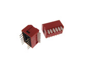 6 Position DIP Switch 2.54mm 0.1" Pitch Right Angle - Pack of 5  
