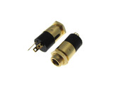 HQ 3.5mm Stereo Female Audio Jack Connector panel mount - gold plated  