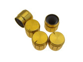 Aluminum Knob Cap for 6mm Knurled Shaft Potentiometers Pot - Gold - 5 Pcs