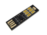 USB Night Light Pocket Dimmer Touch LED Lamp 6 LED - Warm White   