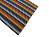 3Ft Multi-Color Flat Ribbon Zippable Cables 16 Strands 24AWG - 40 Conductors  