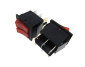 Dual 3-Pin 16A 250V SPDT Rocker Boat Switch On-On - Panel Mount Snap-In  