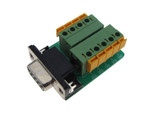 Copy of DB9 Female Signals Breakout Board Quick Connect Spring connector Serial Port   