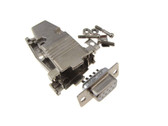 DB9 Female D-Sub connector w/ Two Piece Backshells Hoods Metal  
