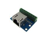 HQ RJ45 Ethernet Connector Breakout Board w/ LED Screw terminals Spring Foxconn  