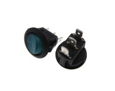 3-Pin 6A 125VAC Round Rocker Switch On-On Panel Mount Snap-In - Green  