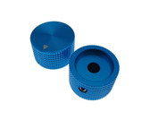 HQ 6mm Hole Dia Aluminum Solid Knob Cap for Flatted Rotary Potentiomete - Blue  