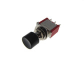 Reset PushButton Switch Panel Mount 1NC 1NO - Momentary type - Black Cap  