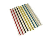 10PCS HQ 40-Pin 2.54mm Straight Male Header 5 color: Red Black Yellow Blue White 