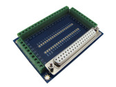 DB37 Female Signals Breakout Board Screw terminals - Vertical  