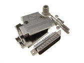 DB25 Male D-Sub connector w/ Two Piece Backshells Hoods Metal 