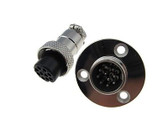 HQ 10 Contacts 10-Pin Aviation Plug Connector - M16 - Panel Mount Round Flange  