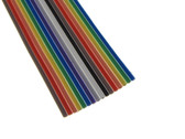 10Ft 14P Multi-Color Flat Ribbon Zippable Cables 14 Conductors 1.27mm 