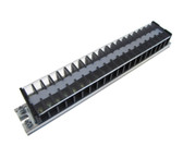 20 Position Screw Barrier Strip Terminal Block w/ Cover & Mounting Rail 15A  