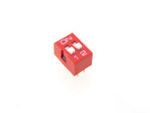 2 Position DIP Switch 2.54mm 0.1" Pitch - Pack of 5  