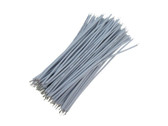 【8CM】 28AWG Standard Jumper Wire Pre-cut Pre-soldered - White - Pack of 100  