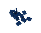 2P 2-Pin 2.54mm Pitch Jumper for straight header - Blue - Pack of 100  