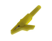 HQ Alligator Clip w/ 4mm OD Banana Jack - Yellow  