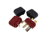 Amass Power Connector Plug and Socket w/ Sleeve for RC Red One Pair  