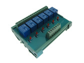 6 Channel 5VDC Relay Board PLC DIN Rail Mounting NPN  
