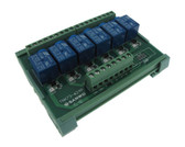 6CH 6 Channels 12VDC Relay Board PLC DIN Rail Mounting PNP  