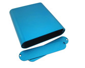 Aluminum Project Box Enclousure DIY Round 120*108*26mm - Blue  