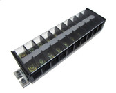 10 Position Screw Barrier Strip Terminal Block w/ Cover & Mounting Rail 30A  