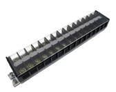 15 Position Screw Barrier Strip Terminal Block w/ Cover & Mounting Rail 30A  