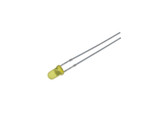 50pcs 3mm Round Top Diffused LED Through Hole - Color: Yellow  