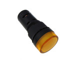12V LED Signal Indicator Light M16 Panel Mount - Yellow  