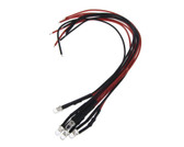 3mm LED Signal Indicator w/ Cable 6-12VDC Built-in Resistor - Green - Pack of 5  