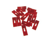 2P 2-Pin 2.54mm Pitch Jumper w/ handle for straight header - Red - Pack of 100  