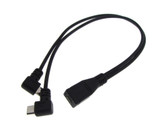 Micro USB female to 2 Micro USA male Power Cable  
