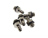 Brass Tube Fitting Straight 3mm ID to M5 Thread - Pack of 5  